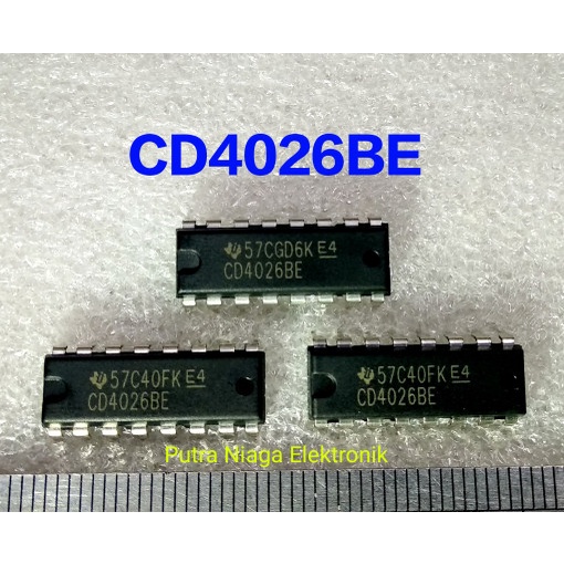 ic CD4026BE Dip 16 pin CD4026 / TC4026 / HEF4026 / HCF4026 putr4n14 Diminati Banget