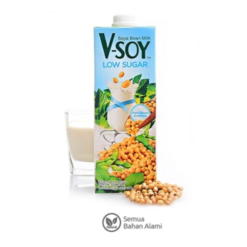 V-Soy Soya Bean Milk Low Sugar 1L