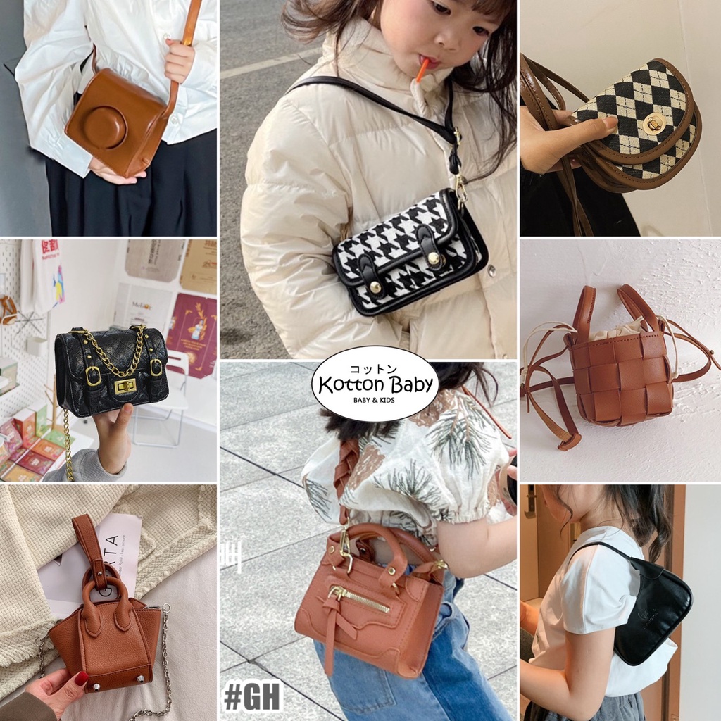 TAS FASHION KOREA SELEMPANG JALAN JALAN ANAK BAG BAHU LUCU PEREMPUAN CATALOG BDBG GH