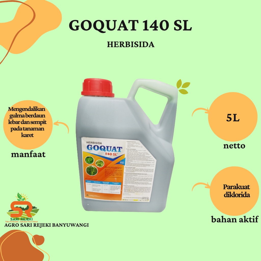 GOQUAT 140SL 5 LITER HERBISIDA