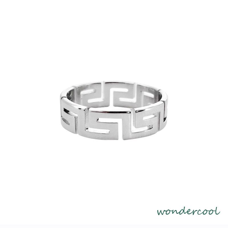 Cincin Pola Zuma Cincin Pola Silver Aesthetic Ring Cincin Aesthetic Cincin Estetik Cincin Titanium Cincin Pria Cincin Wanita-Won