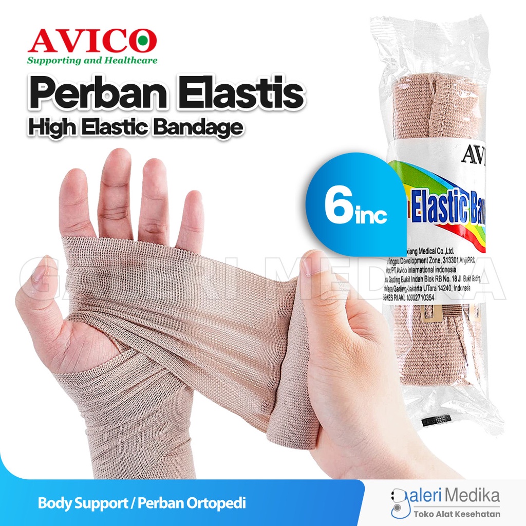 Avico Elastic Bandage - Perban Elastis Ukuran 15 cm