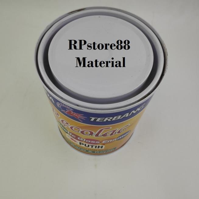 CAT MINYAK RECOLAC KUDA TERBANG 1KG - CAT KAYU BESI - HITAM DAN PUTIH - Hitam