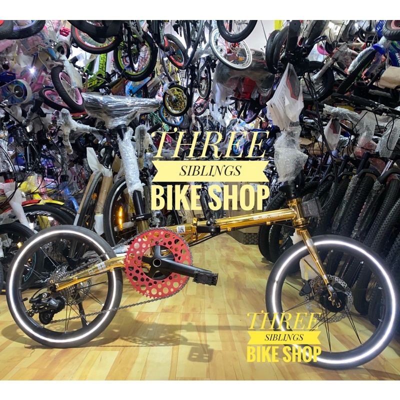 SEPEDA LIPAT ELEMENT TROY X UV GOLD EDITION 10 SPEED 16 INCH GOLD