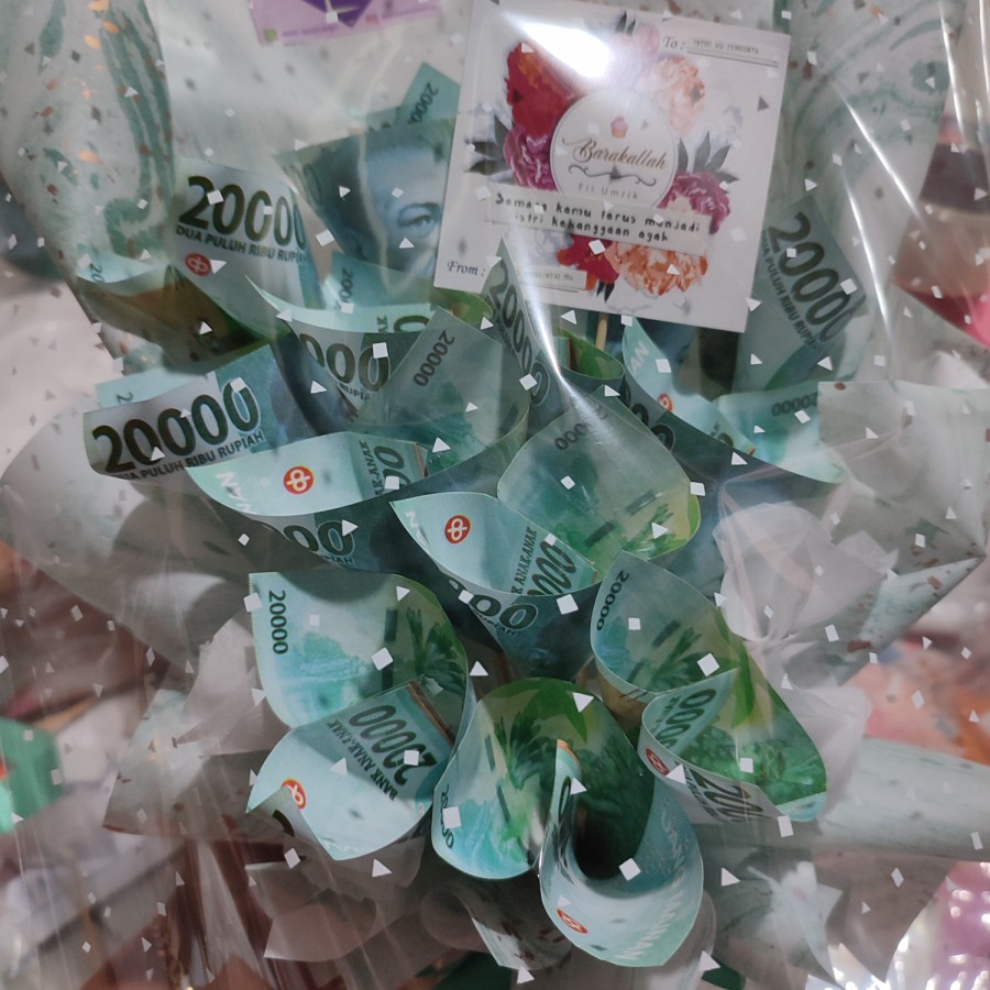 PREMIUM PRODUCT BUKET UANG PALSU FAKE MONEY BOUQUET BUCKET UANG PALSU BERBENTUK BUNGA - Paling Dimin