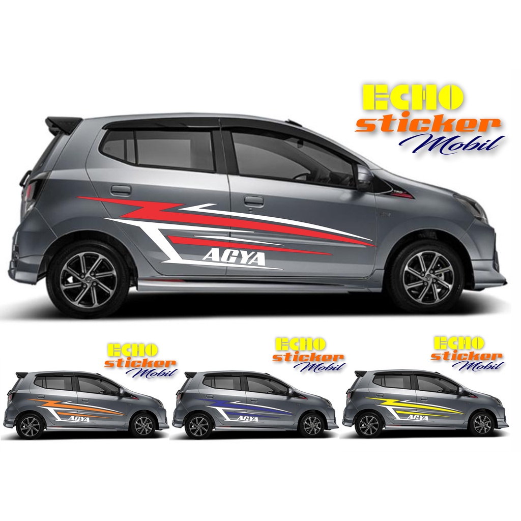 NEW Sticker stiker mobil ayla striping sticker mobil daihatsu ayla brio march agya sirion custom tex