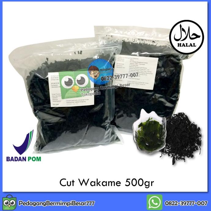 

Cut Wakame 500gr | Dried Seaweed | Rumput Laut Kering