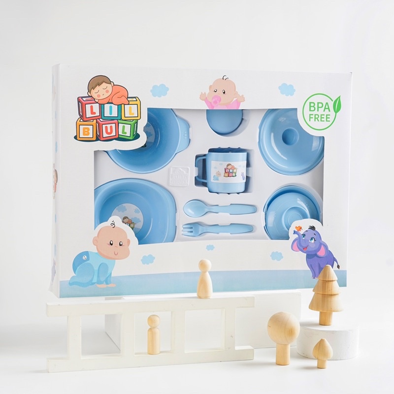 Lilbul Feeding Set Large / Feeding Set Baby Lilbul / Set Alat Makan Bayi Large Lilbul