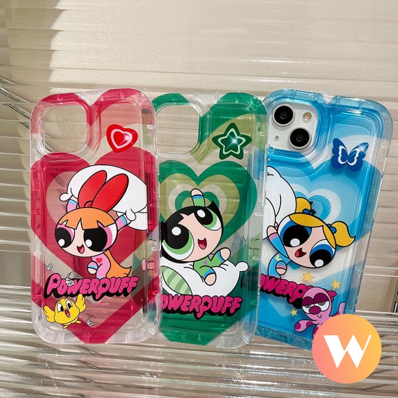 Soft Case Tpu Transparan Motif Kartun The Powerpuff Girls Untuk iPhone 11 7Plus 13 11 12 14 Pro Max X XR XS Max 6PLus 8Plus SE