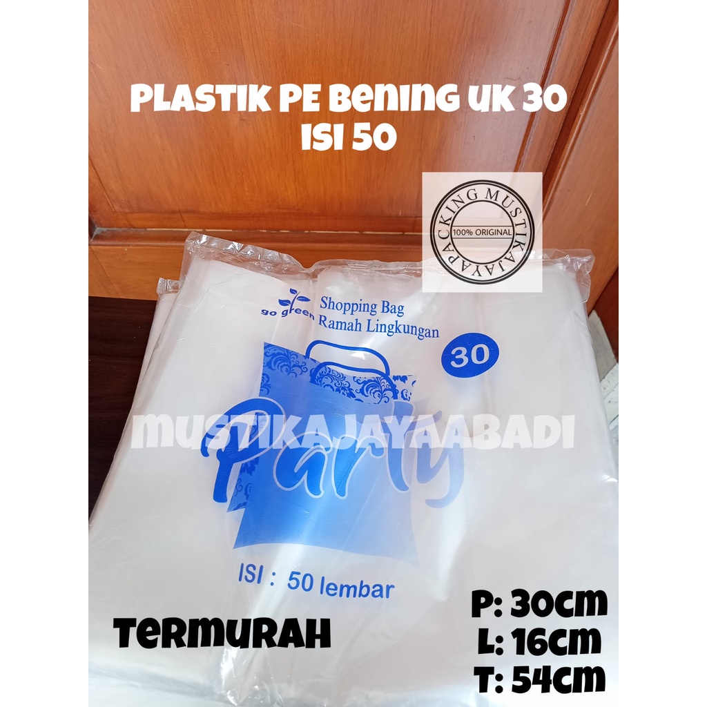 KANTONG KRESEK PLASTIK BOX MAKANAN/SNACK BOX UKURAN 30 ISI 50 PCS