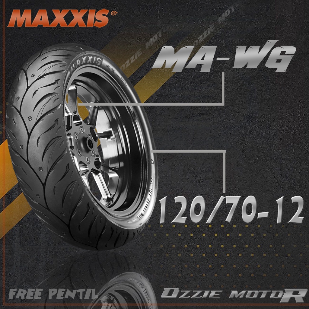 MAXXIS MA-WG SOFTCOMPOUND BAN VESPA MATIC UKURAN 110/70-12 | 120/70-12 | 130/70-12 BAN VESPA SPRINT PRIMAVERA LX S RING 12