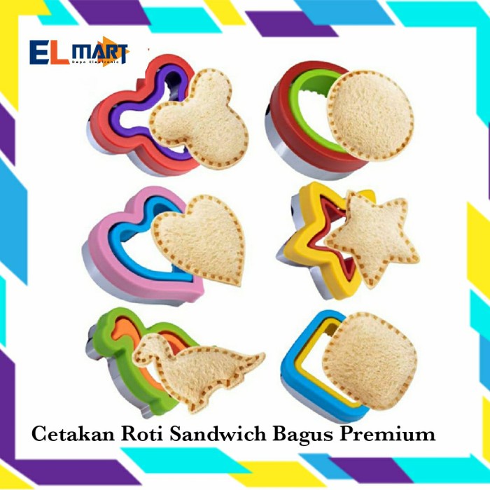 Cetakan Roti Tawar Lucu Sandwich Bento Maker Pemotong Roti CBT07