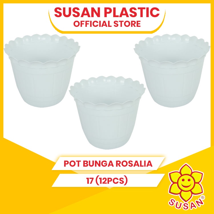 (12PCS) Pot Bunga Rosalia 17  - Pot Bunga - Pot Plastik - Pot Tanaman Hias