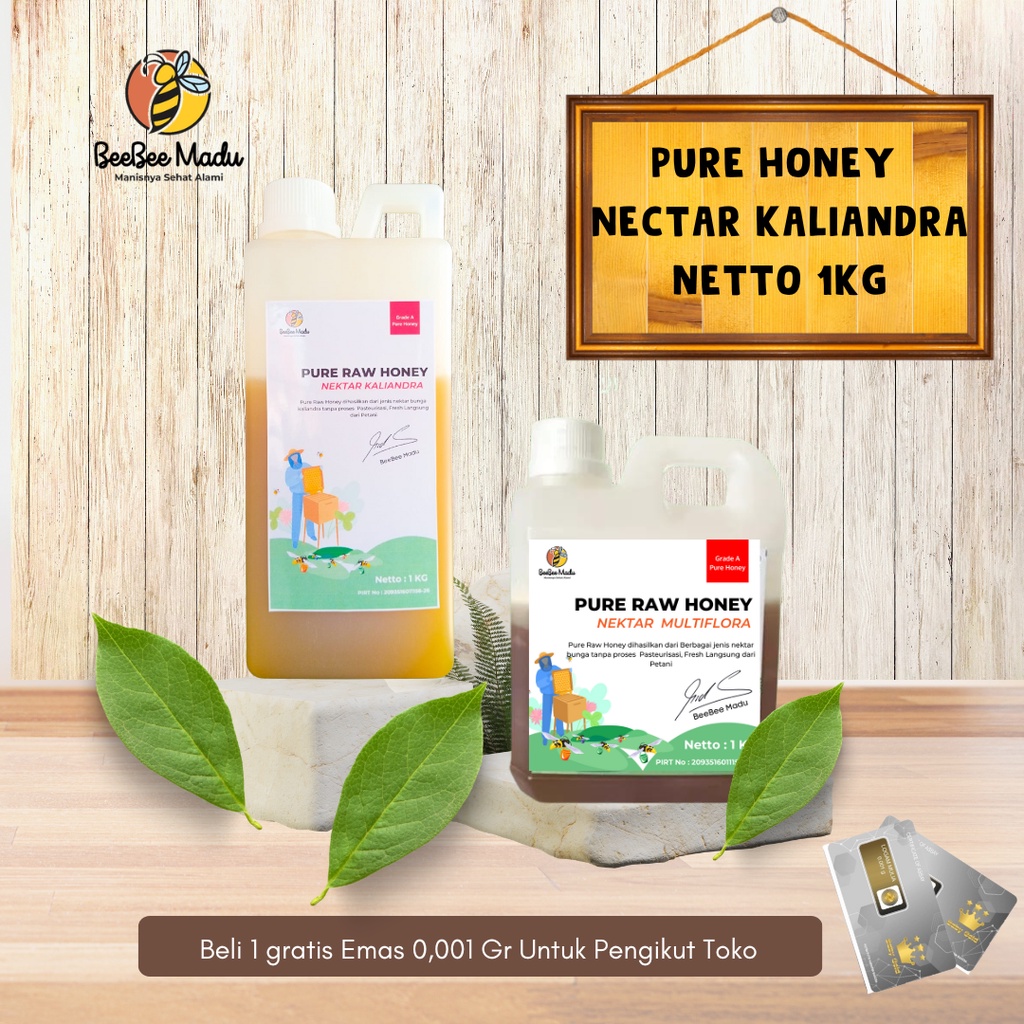 

Bee Madu Asli Murni Tanpa Campuran Nektar Kaliandra dan Multiflora 1 Kg