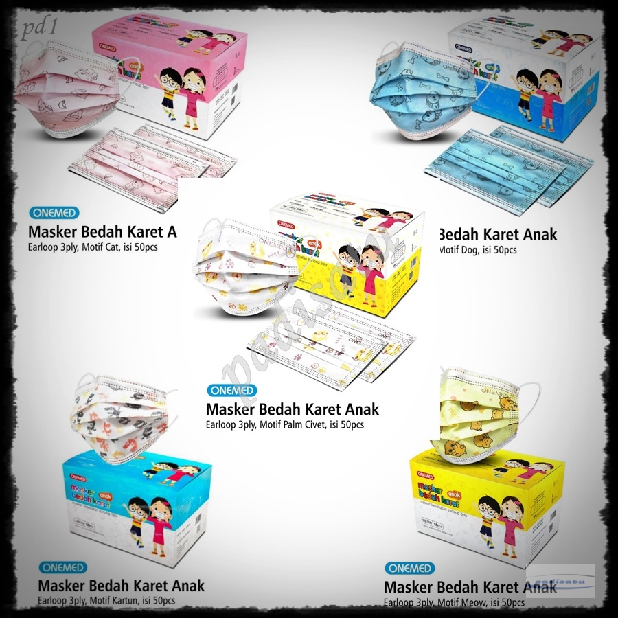 Masker Medis Anak Onemed Motif Karakter