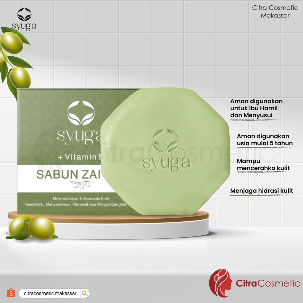 Syuga Sabun Zaitun With Vitamin E 100gr Olive Bar Soap