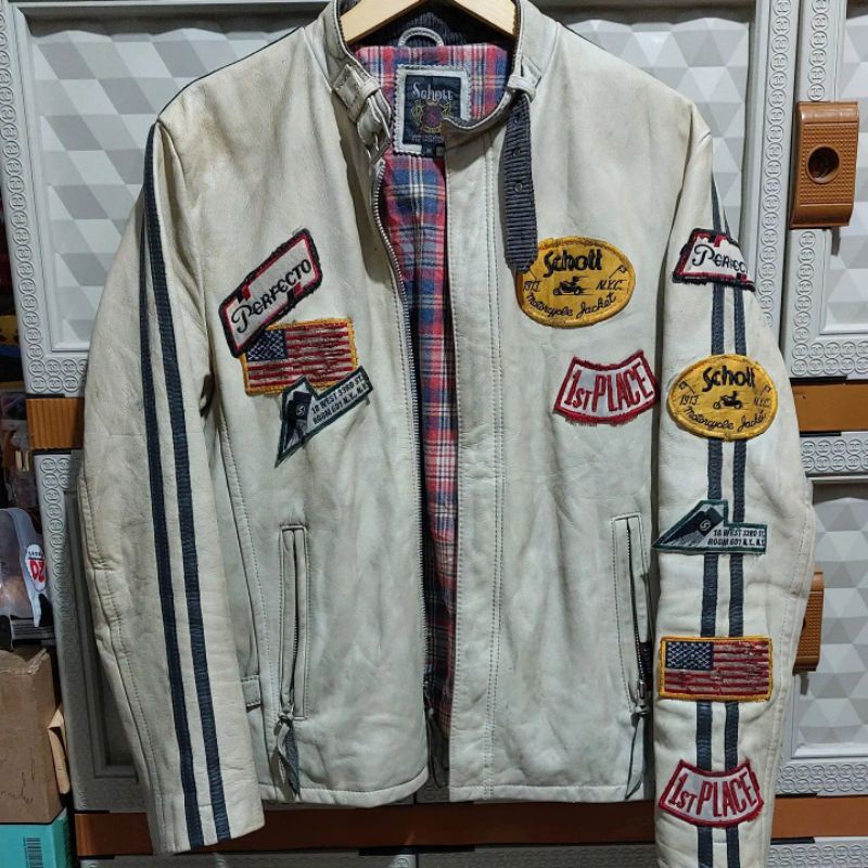 Leather Jacket Caferacer Schott original size M