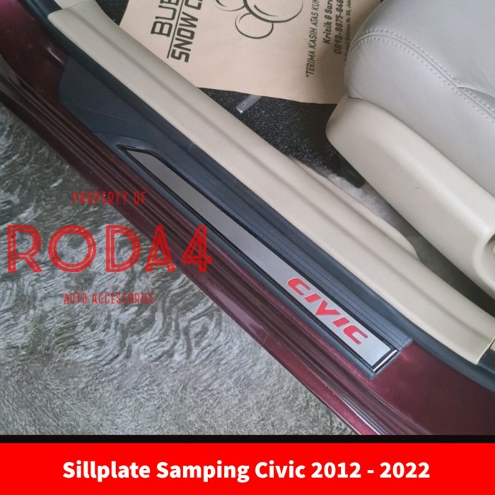 Sillplate Samping Civic 2012 2022 Door Sill Plat No Lamp Otoproject