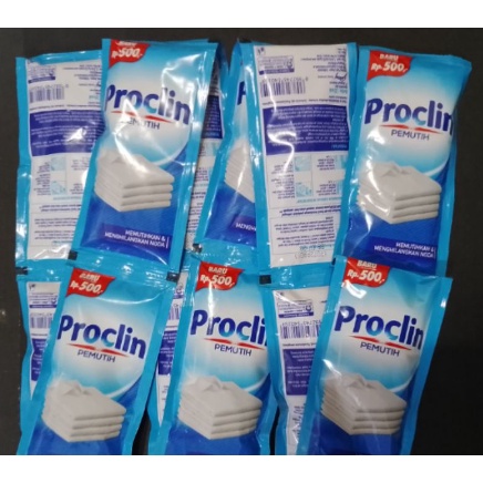 PROCLIN PEMUTIH PAKAIAN 1 RENCENG ISI 12 SACHET