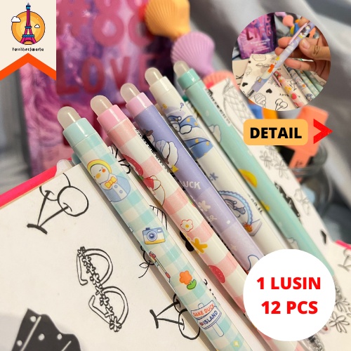

Pulpen Cetek Odemei 89052A Erasable Motif Bebek Bisa Di Hapus Paket Selusin 12 Pcs Pulpen Erasable Bear Ballpoint Funny Unique Fancy Best Gift Stationery For School Alat Tulis Kantor Sekolah Ready Grosir