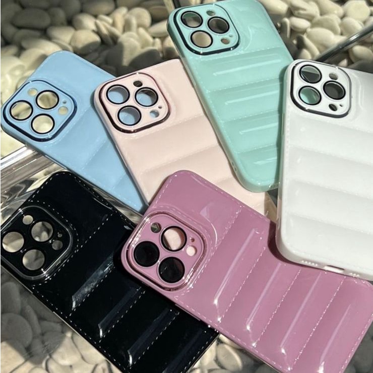 Puff Glossy case for iphone 7 8 plus x xs xr max 11 12