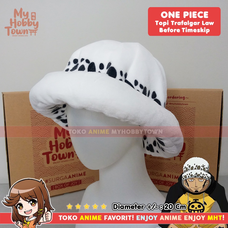 Topi Anime One Piece Trafalgar Law Cosplay Hat Before Timeskip