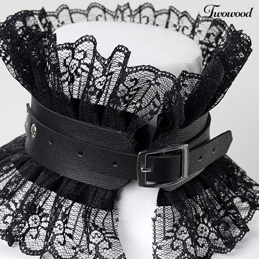 Kalung Choker Bahan Lace Gaya Gothic Untuk Kostum Cosplay