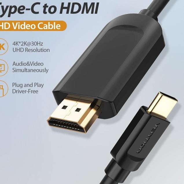 Vention USB Type C To HDMI Cable 4K For Gaming Streaming Original 100% - 1,5 meter