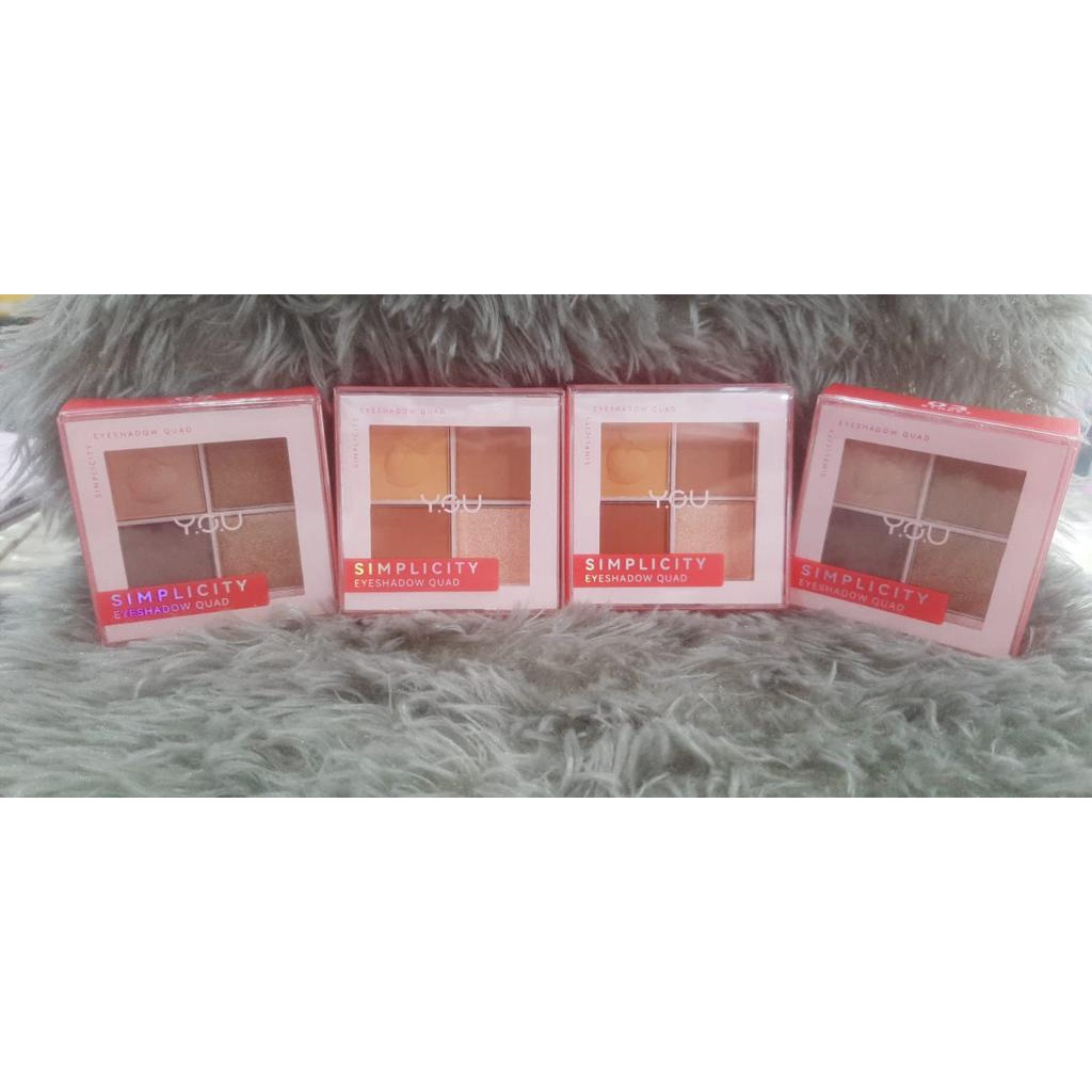 ✦SINAR✦ Y.O.U ( YOU ) - (NEW) YOU Simplicity Eyeshadow Quad - Eyeshadow Pigmented - Eyeshadow 4 warna
