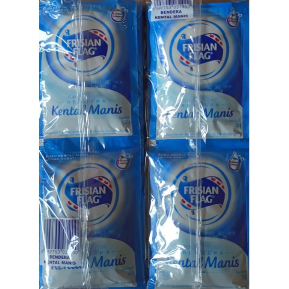 

frisian flag bendera kental manis 38gr renteng isi 6 sachet