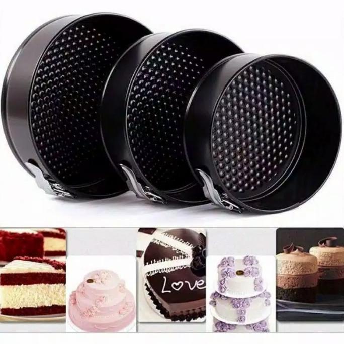 Loyang Bongkar Pasang Teflon / Loyang Springform Kue Bolu