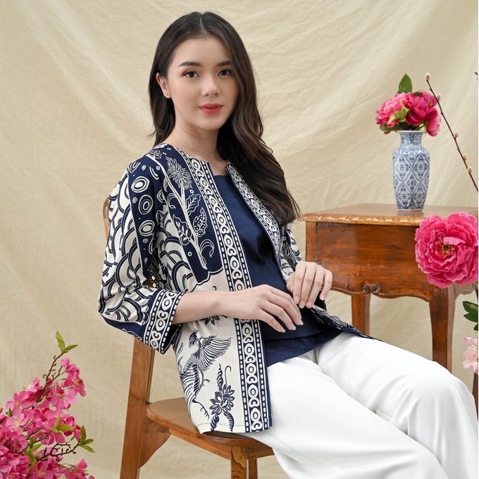 Atasan Batik 242 HT /Blouse Batik Wanita Modern/ Batik Jumo/ Batik Kantor/ Seragam Batik