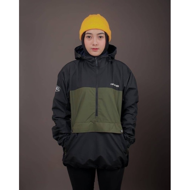 The Bojiel Daily - Hitam Hijau Jaket Cougle Jaket Parasut Jaket Pria Jaket Outdoor