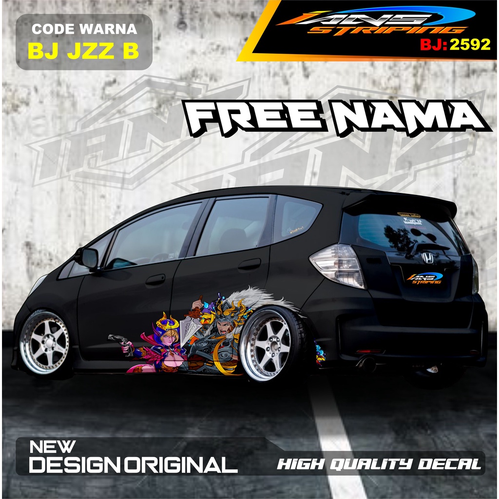 STICKER MOBIL BRIO, JAZZ / STICKER MOBIL /DECAL STICKER MOBIL / STIKER JAZZ, AGYA, AYLA