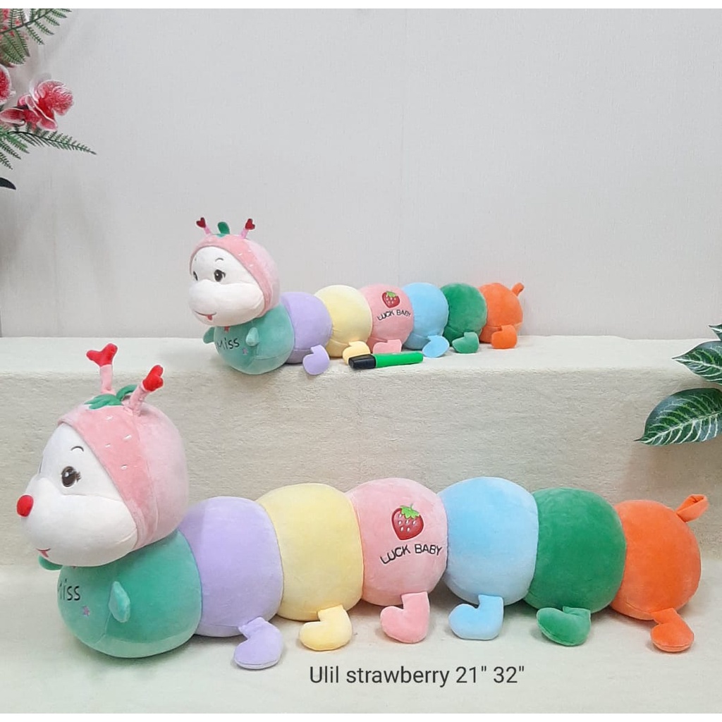 Boneka Ulil  Earphone 70cm/25&quot;/boneka ulat/boneka caterpillar/Animal Boneka