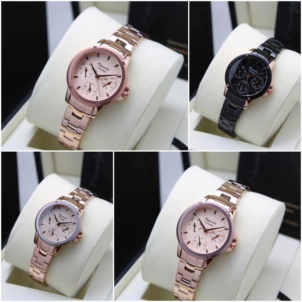 Jam Tangan Wanita Alexandre Christie AC 2A16 BF Original