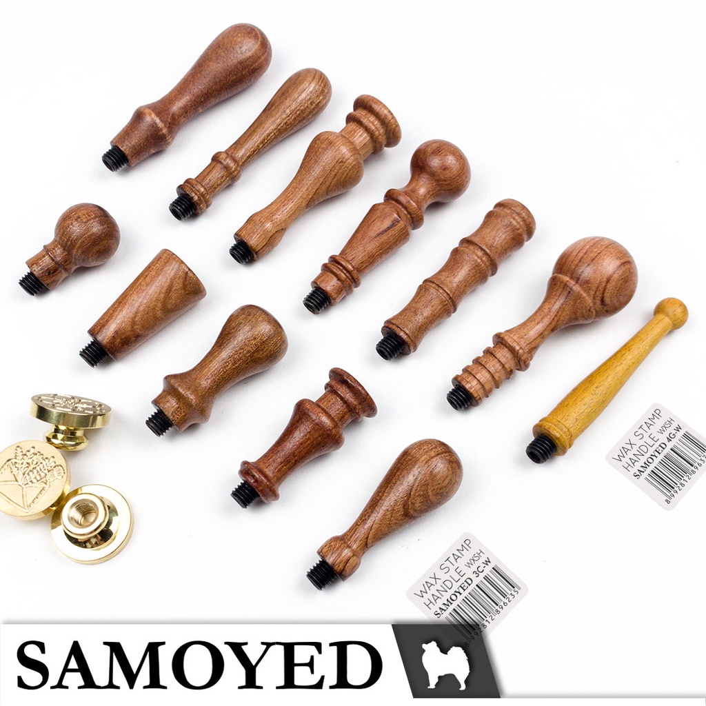 

SAMOYED WXSH Pegangan / Gagang Kayu Stempel / Cap Lilin Segel Surat / Undangan / Seal / Sealing Wax Stamp Wood Handle
