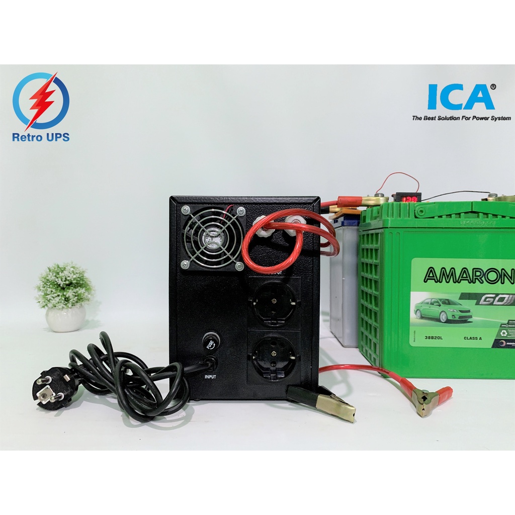 UPS Modif Modifikasi AKI External ICA 1200VA 600 Watt 24 Volt GARANSI
