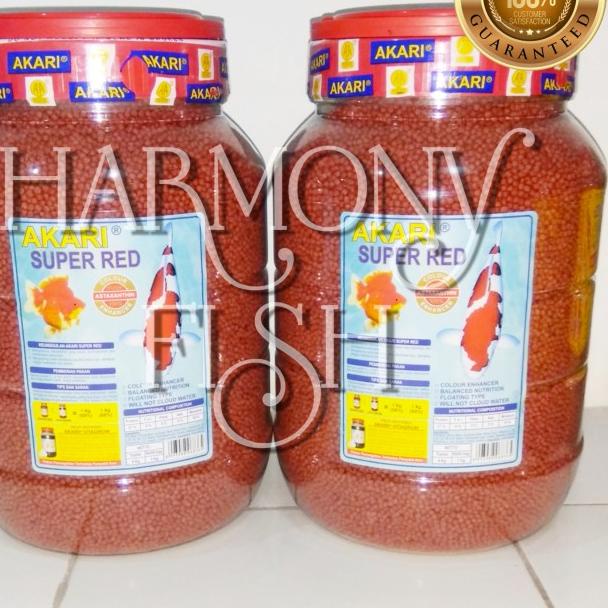 AKARI SUPER RED 4KG 2MM Pelet Pakan Ikan Koi Koki Louhan Halus 4 kg