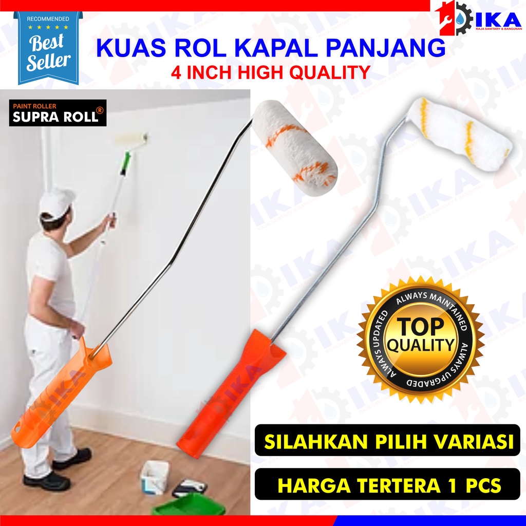 uas Roll Cat Kapal - Kuas Roll Cat Mini - High quality / PROMO RRT Kuas Rol Kapal 4&quot; / Kuas Rol Kecil 4&quot; Utk Tembok, Kayu BESI