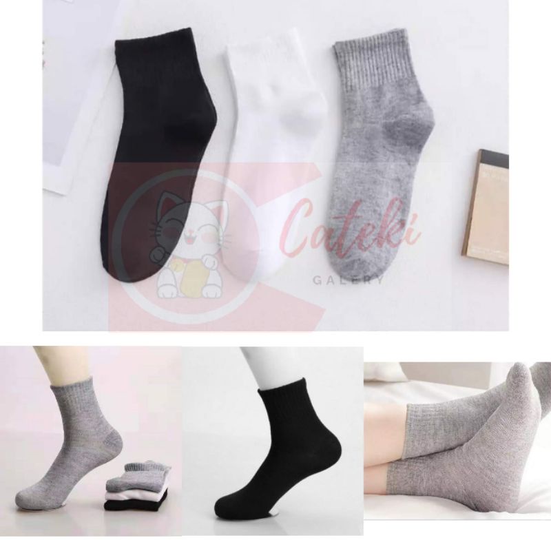 [CTK] PROMO KAOS KAKI PANJANG OLAHRAGA KERJA KANTOR POLOS SPORT ANKLE SOCKS