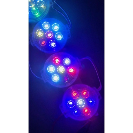 Lampu Led Modul Kolong Truk Bis 24 Volt 7 Led NYALA RGB MODEL.BULAT