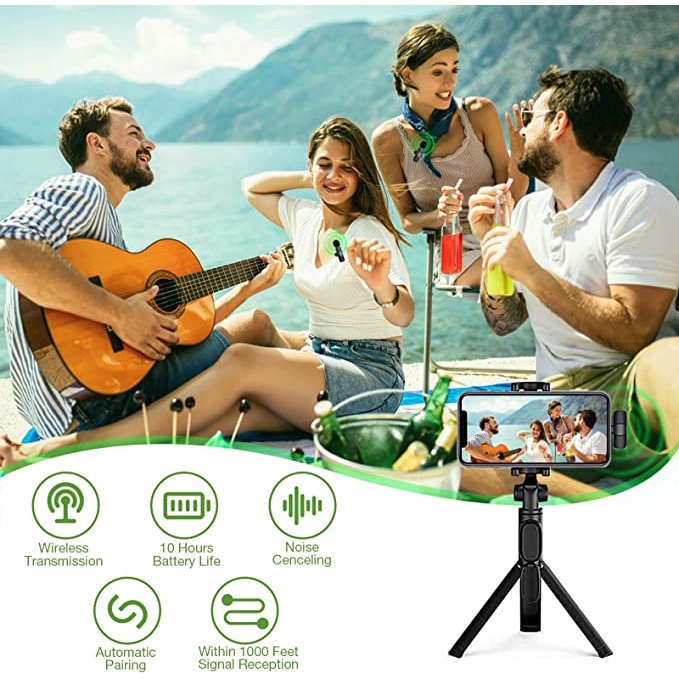 Mic Clip On Mini Microphone Wireless / Mic Hp Vlog KT-10pro