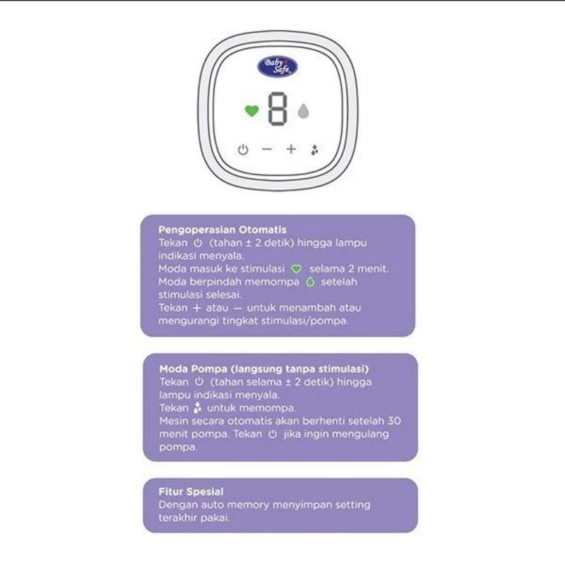 BABY SAFE POMP ASI ELEKTRIK SINGLE BREASTPUMP SINGLE BPE01/POMPA ASI BABYSAFE