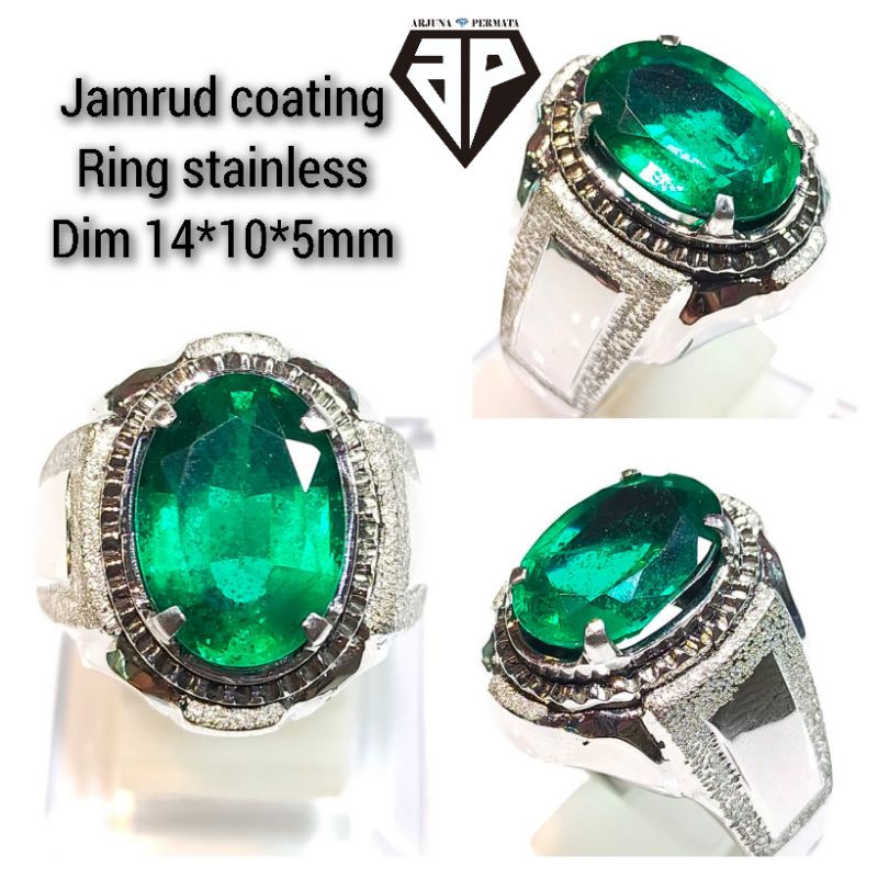 cincin batu permata Jamrud Colombia emerald beryl jaminan natural