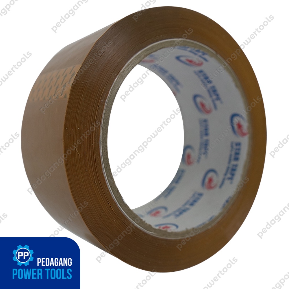 STAR TAPE SATUAN LAKBAN COKLAT 2&quot; OPP TAPE PEREKAT LEM SOLASI SELOTIP