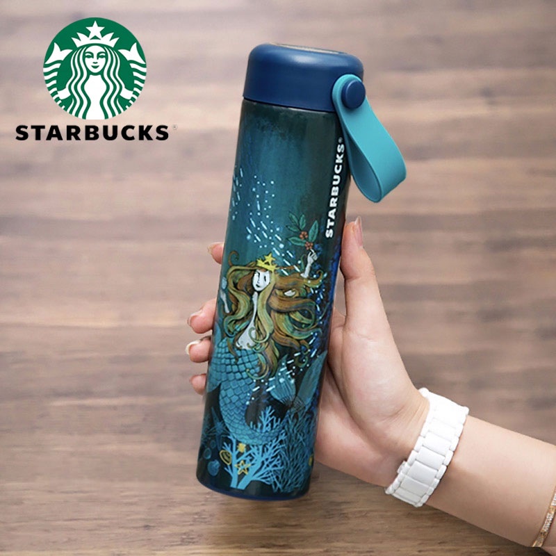 Starbucks Botol Minum / Tumbler Starry Night Stainless Steel 500 Ml Putri Duyung