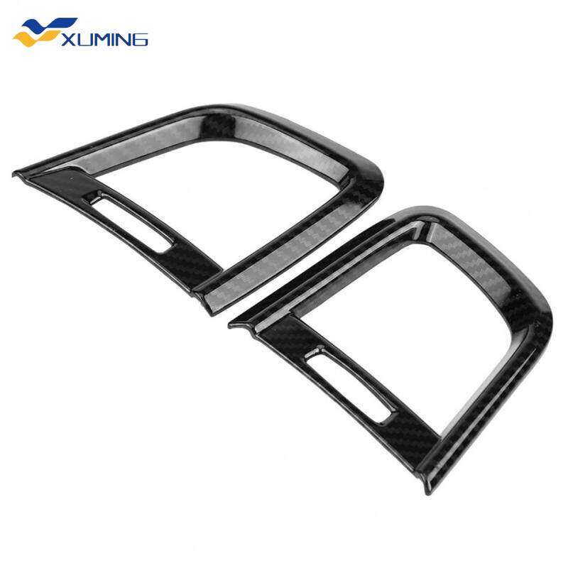 2pcs Cover Trim Ventilasi Ac Depan Samping Mobil Bahan ABS Carbon Fiber Untuk Honda CR-V CRV 2017 2018 2019 2020