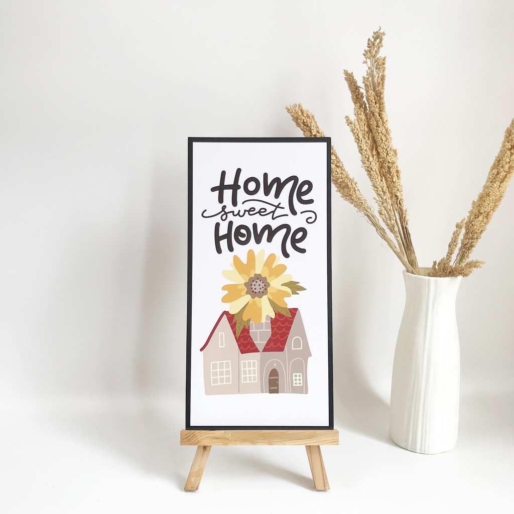 TENNESY HIASAN DINDING HOME SWEET HOME WALL DECOR 15x30CM PAJANGAN KAYU POSTER DEKORASI DINDING KAMAR TIDUR RUMAH