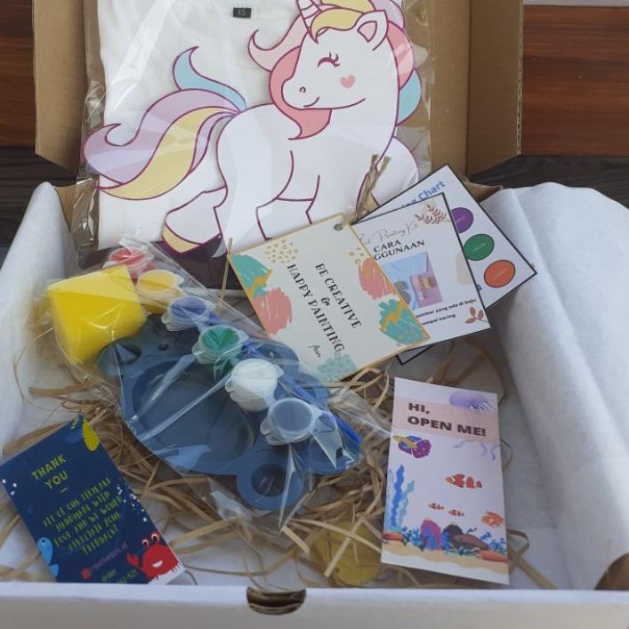 

エ [ CUSTOM ] T-SHIRT PAINTING KIT POLA NON SABLON I DIY PAINTING KIT I KAOS LUKIS I GIFT I KADO ANAK ⏎